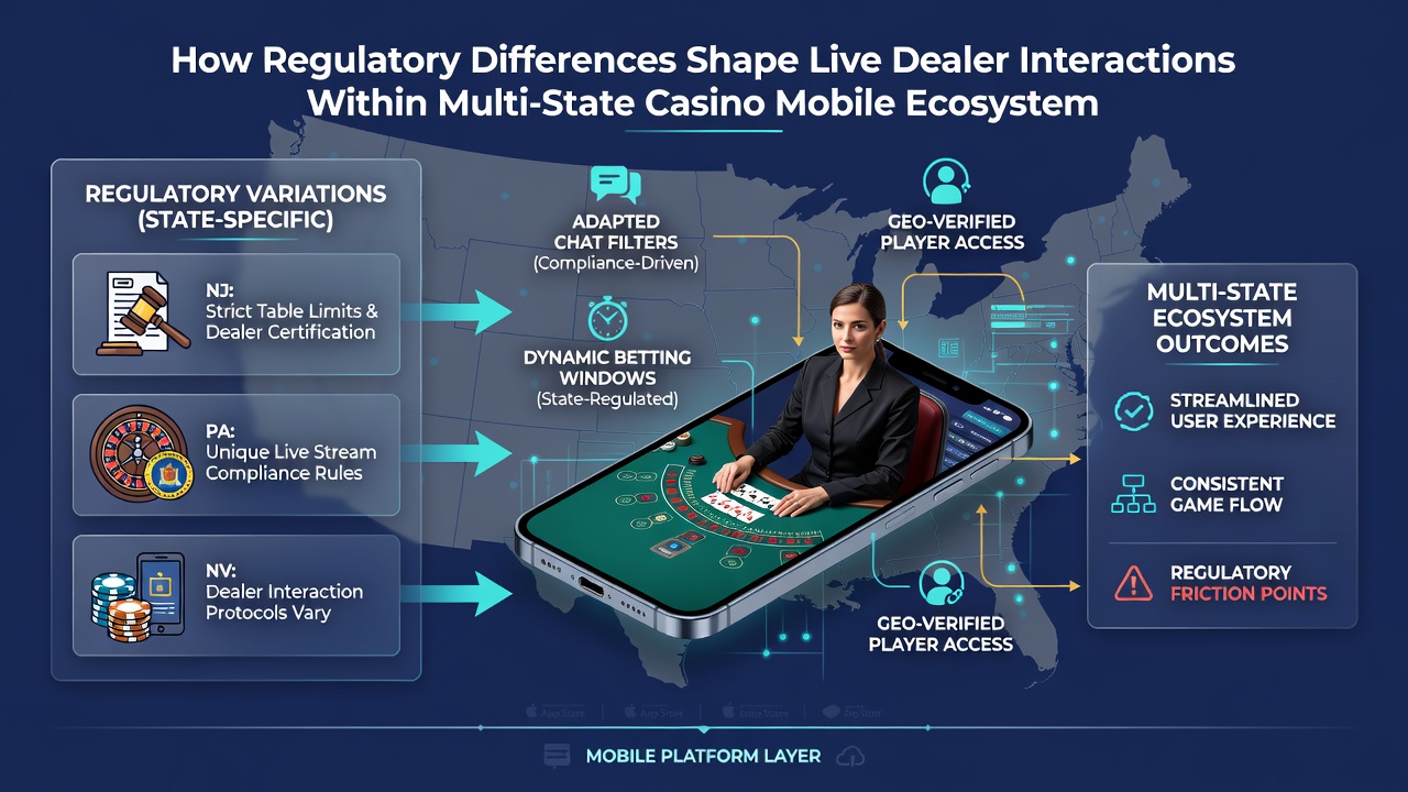 Mobile live dealer tables adapting to state-specific compliance rules